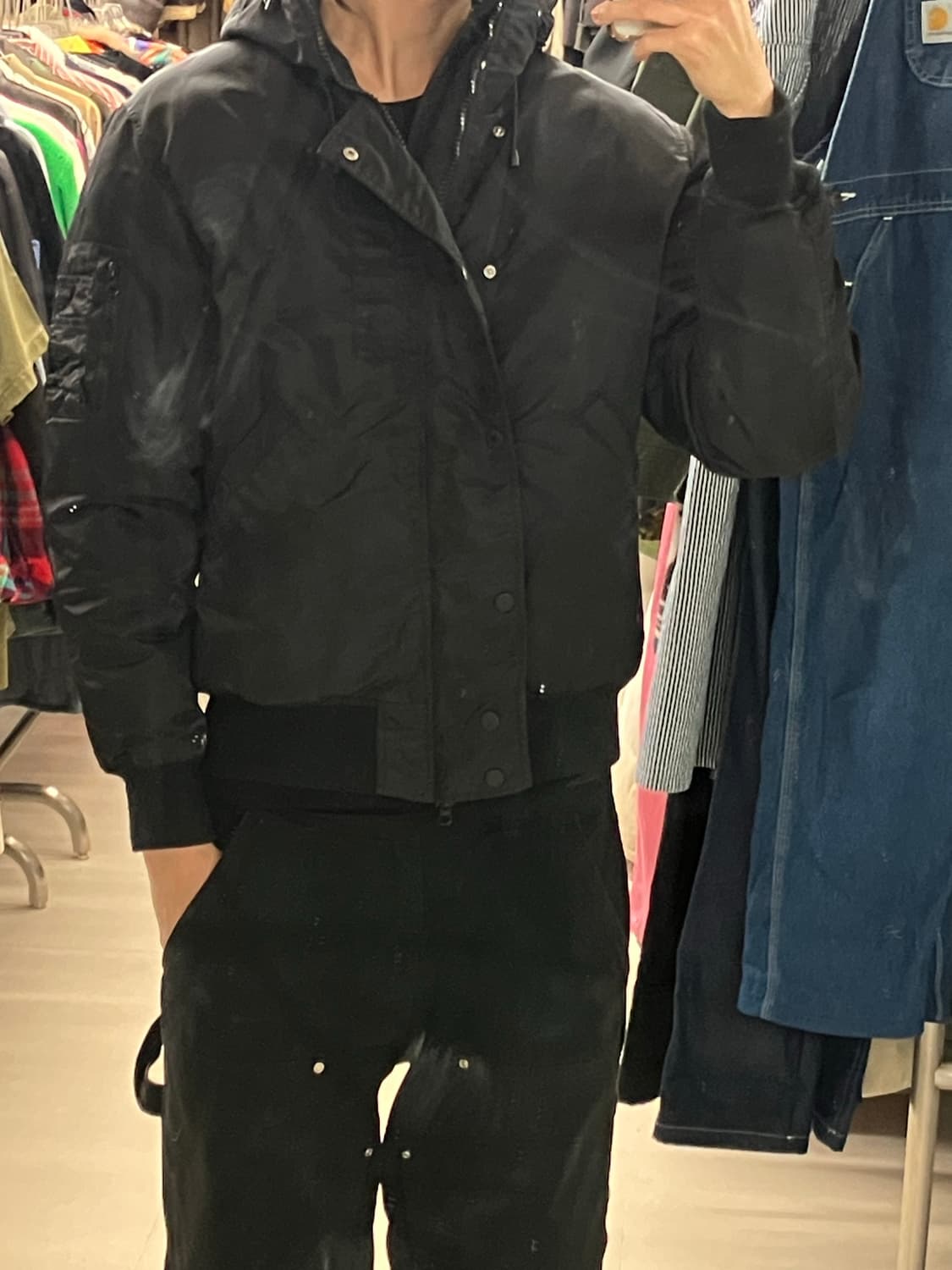 디키즈 블랙 후드 패딩 점퍼 M 상품이미지8