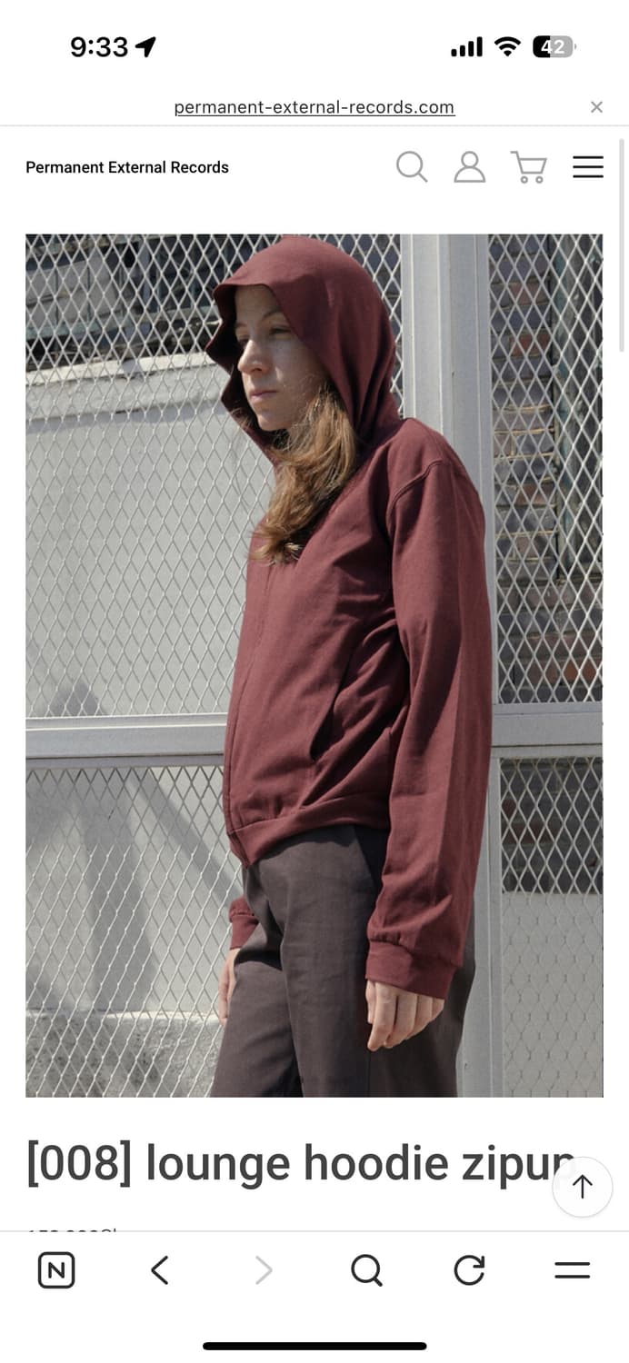 머듈 라운지 후드집업 버건디 3(M) 상품이미지1