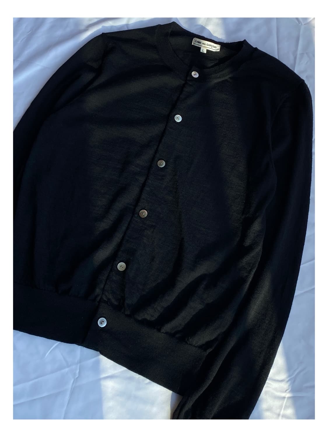 꼼데가르송 메인라인 라운드넥 울 니트 가디건 컬렉션 트리콧 옴므 플 상품이미지3