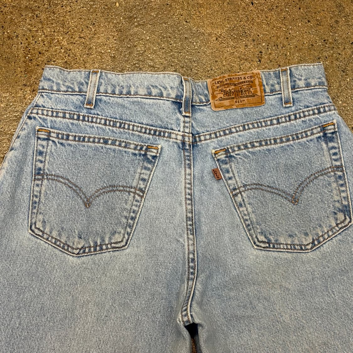 90s 미국 빈티지 리바이스 545 브라운탭 연청 청바지  상품이미지7