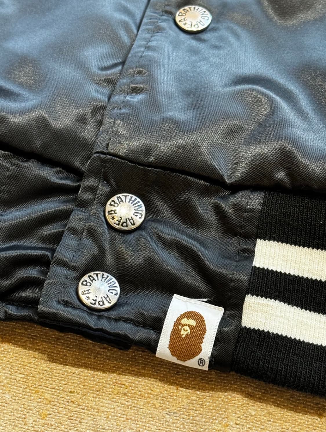 [XXXL] 베이프 리버시블 바시티 자켓 블랙 상품이미지7