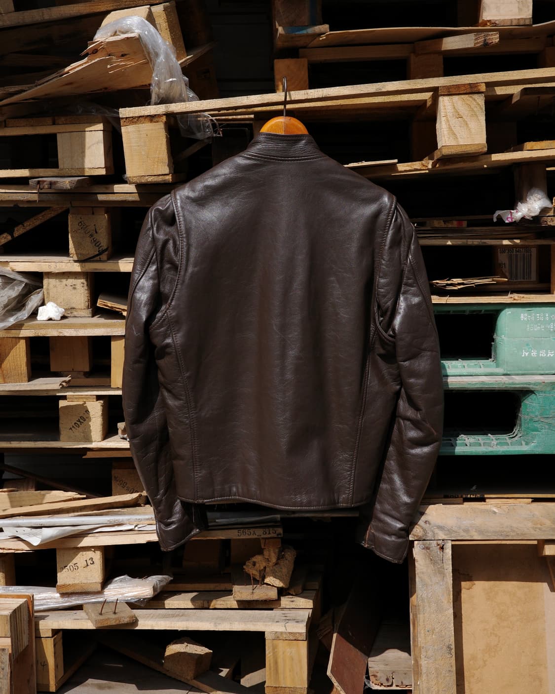 70s Excelled 레더 카페레이서 모터사이클 자켓 상품이미지6