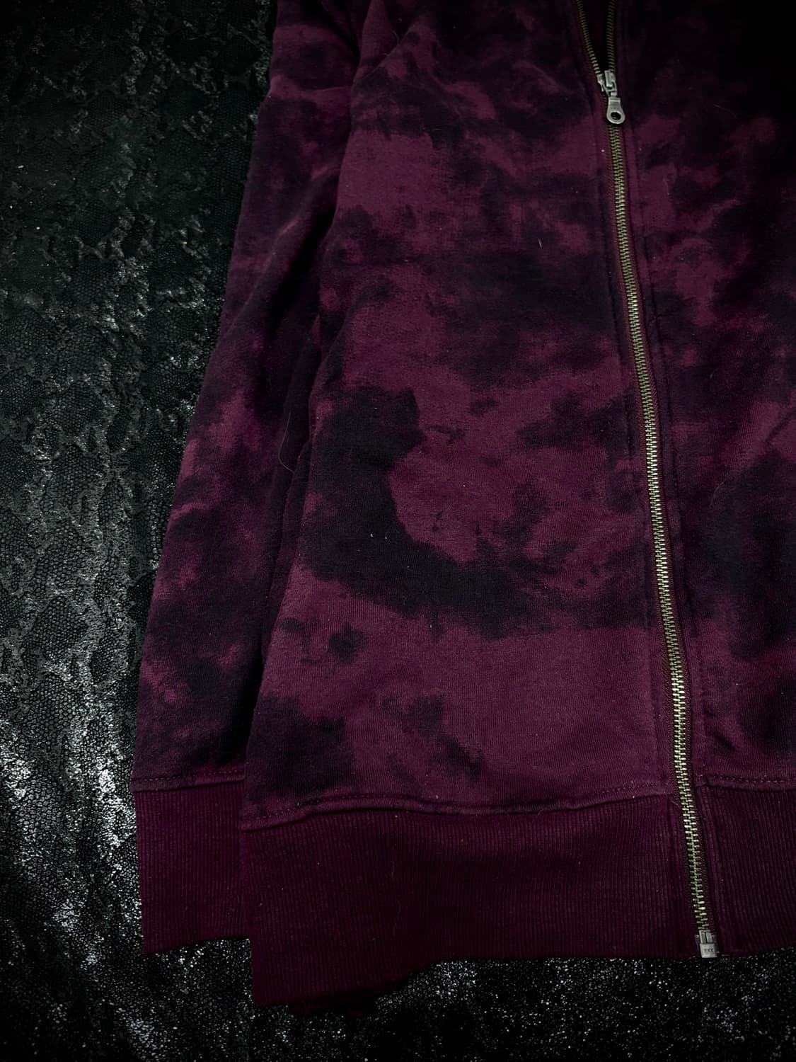 “IN THE ATTIC”00’s Burgundy Bleach Hoodi 상품이미지2
