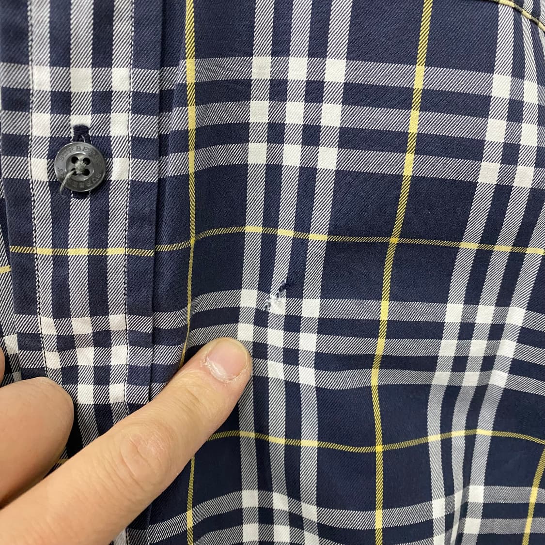 버버리 체크 반팔셔츠(M) 상품이미지7