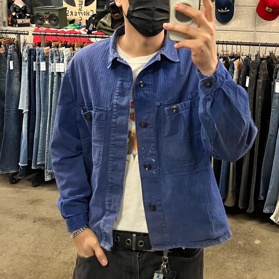 빈티지 HBT 프렌치 워크 자켓 (100-105) 상품이미지7