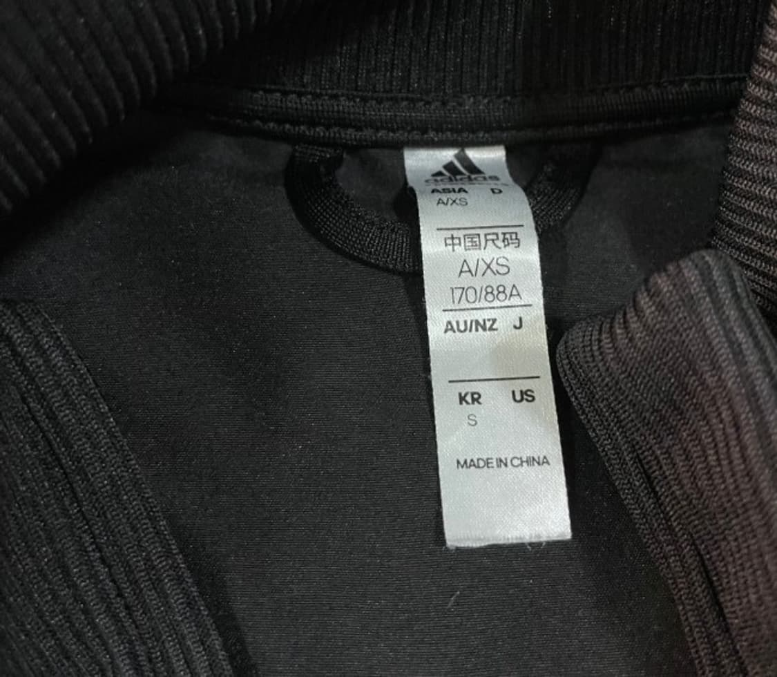 아디다스 블랙 검정 트랙탑 져지집업 90/S 상품이미지3