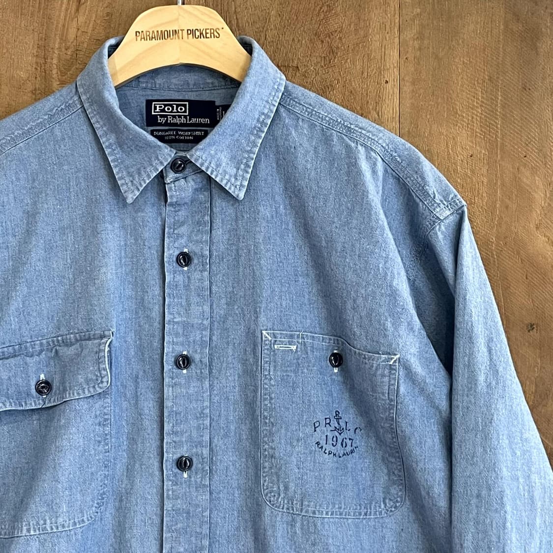 RALPH LAUREN CHAMBRAY DUNGAREE WORK SHIRT (105) 상품이미지2