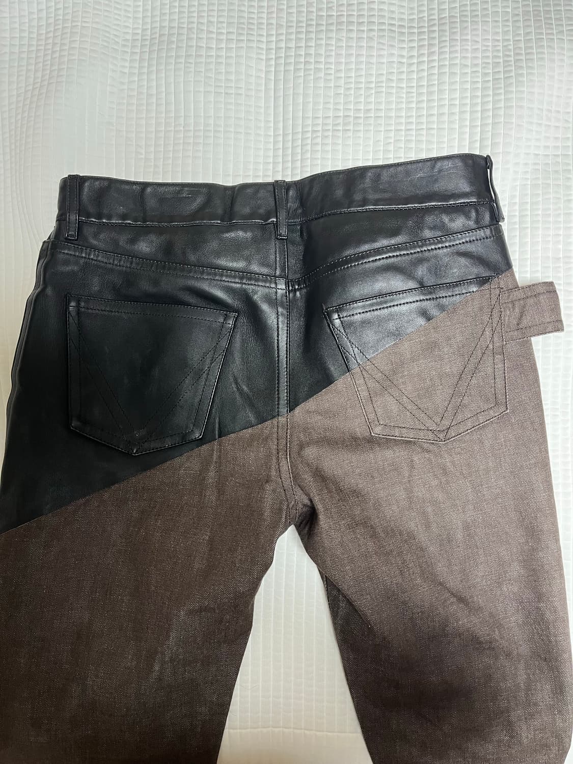 [50] 보테가 베네타 믹스 레더 데님 진 팬츠 상품이미지6