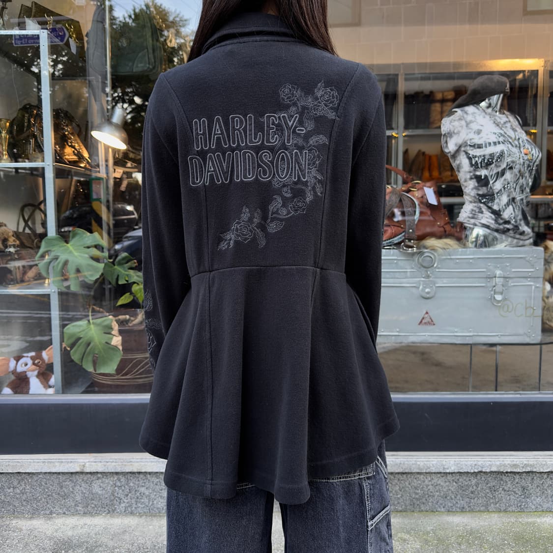 00s 빈티지 할리 데이비슨 로즈 지퍼 자켓 상품이미지1