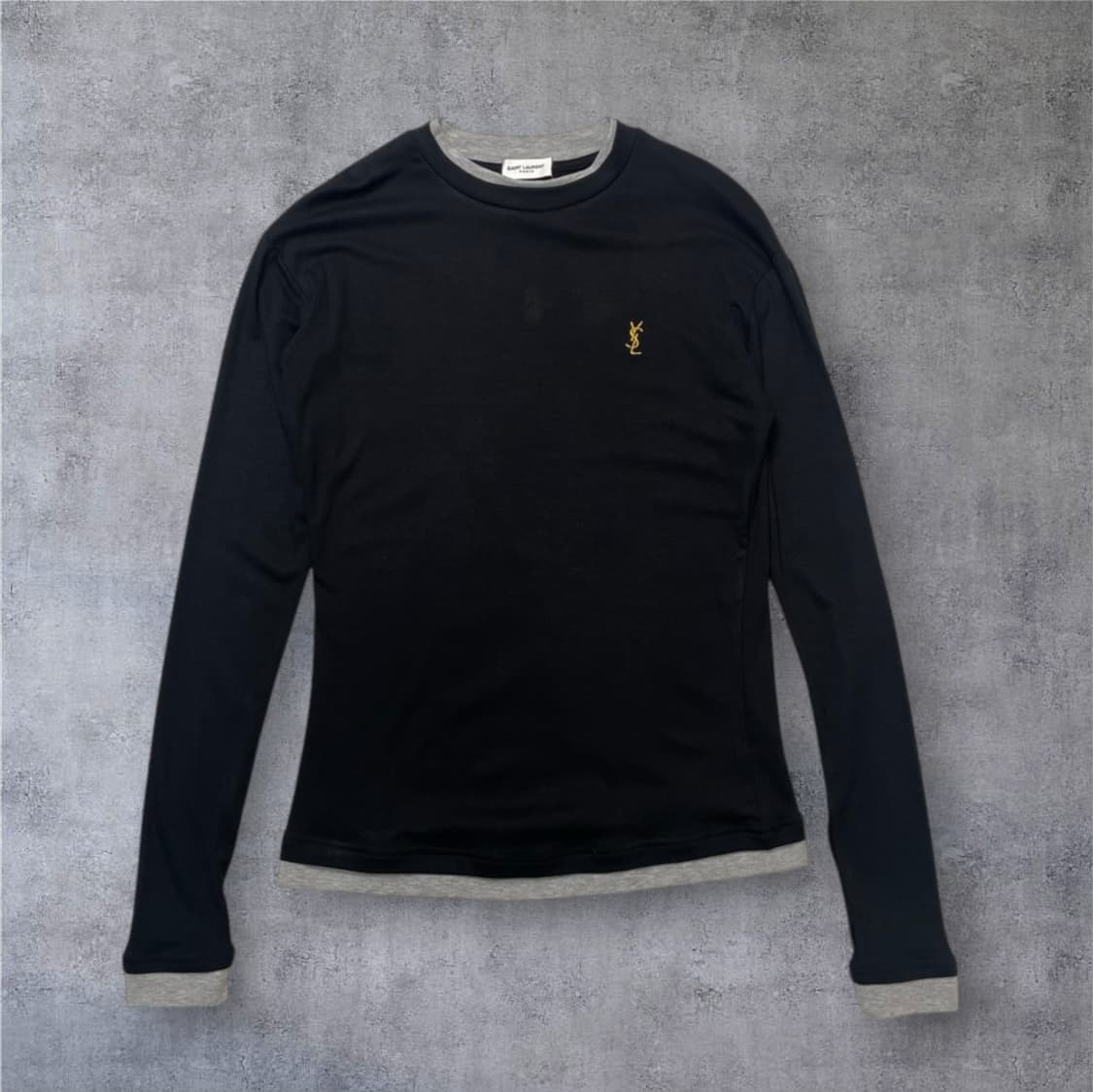 생로랑 Saint laurent 블랙 레이어드 긴팔 티셔츠 L 상품이미지1