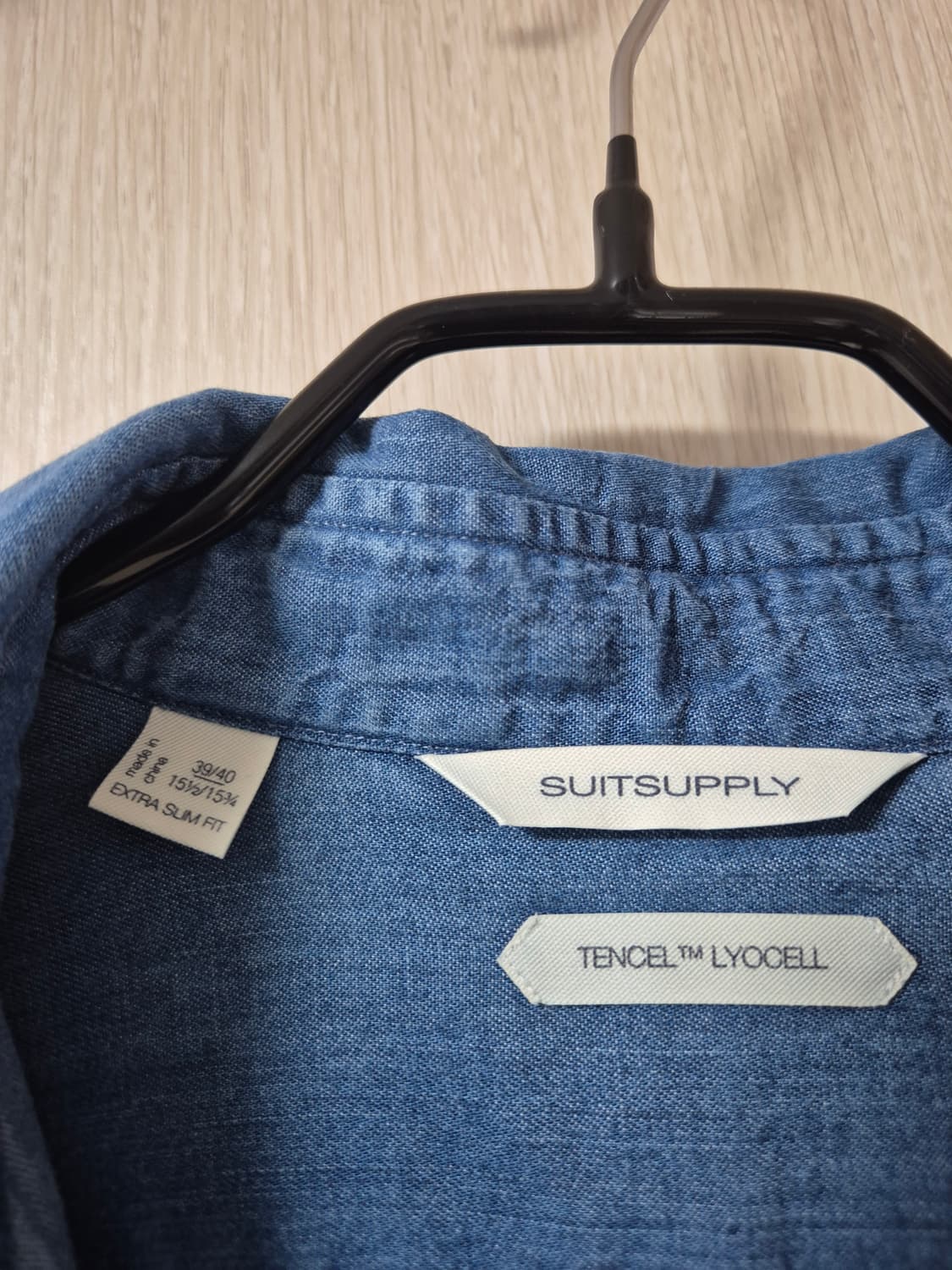 (23년) 수트서플라이 SUITSUPPLY 리오셀 데님 셔츠  남성 39 상품이미지5