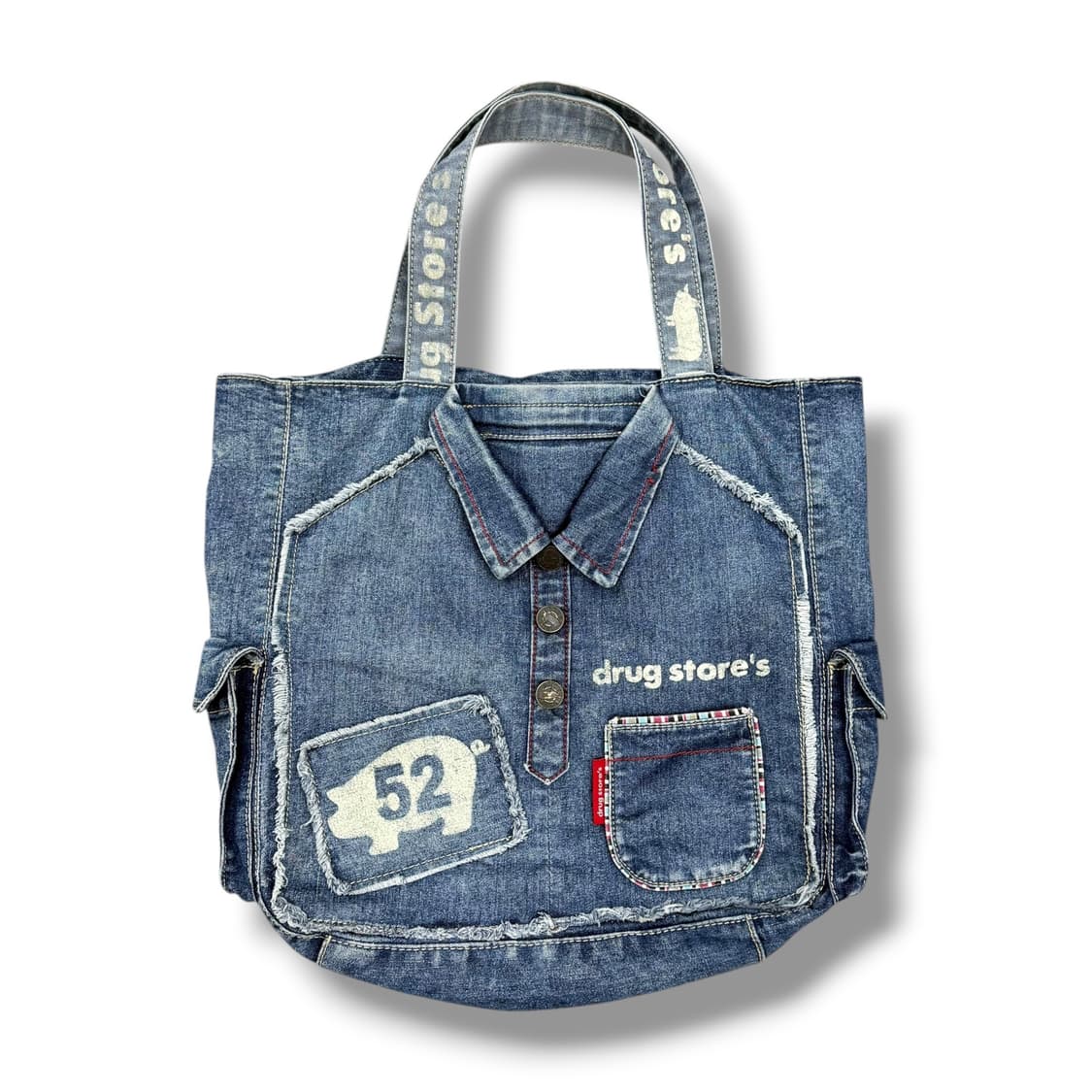 drug store's 드럭스토어 프린팅 데님 에코백 상품이미지1