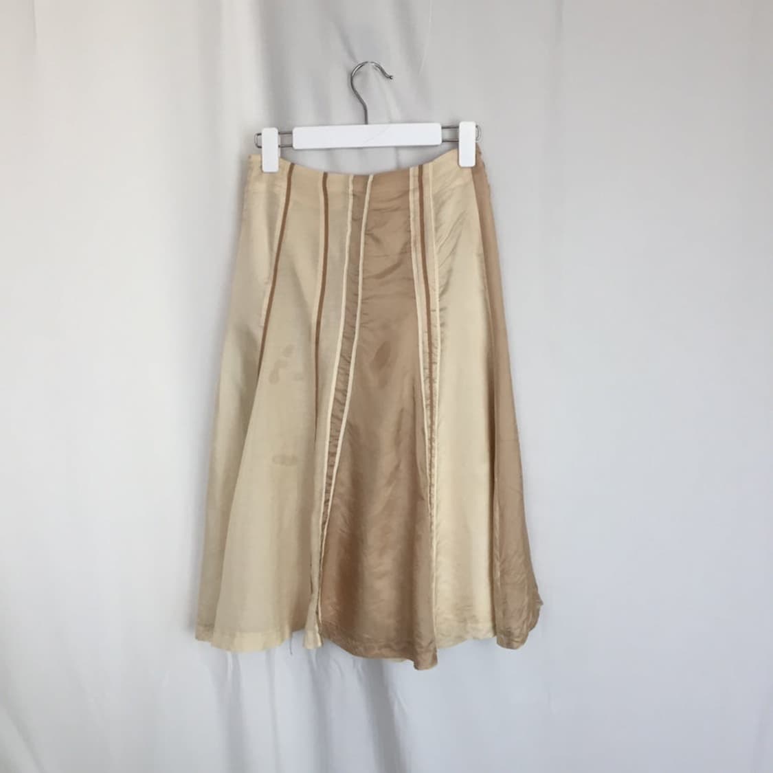 666. yellow beige satin midi SK 상품이미지4