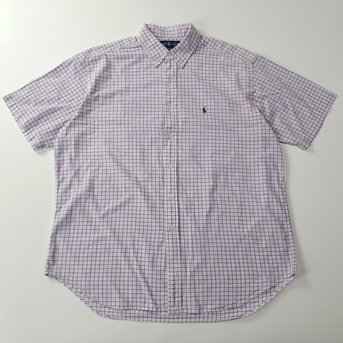CK236 XL 폴로 00s 라벤더퍼플 멀티 스몰체크 반팔 셔츠 남방 상품이미지1