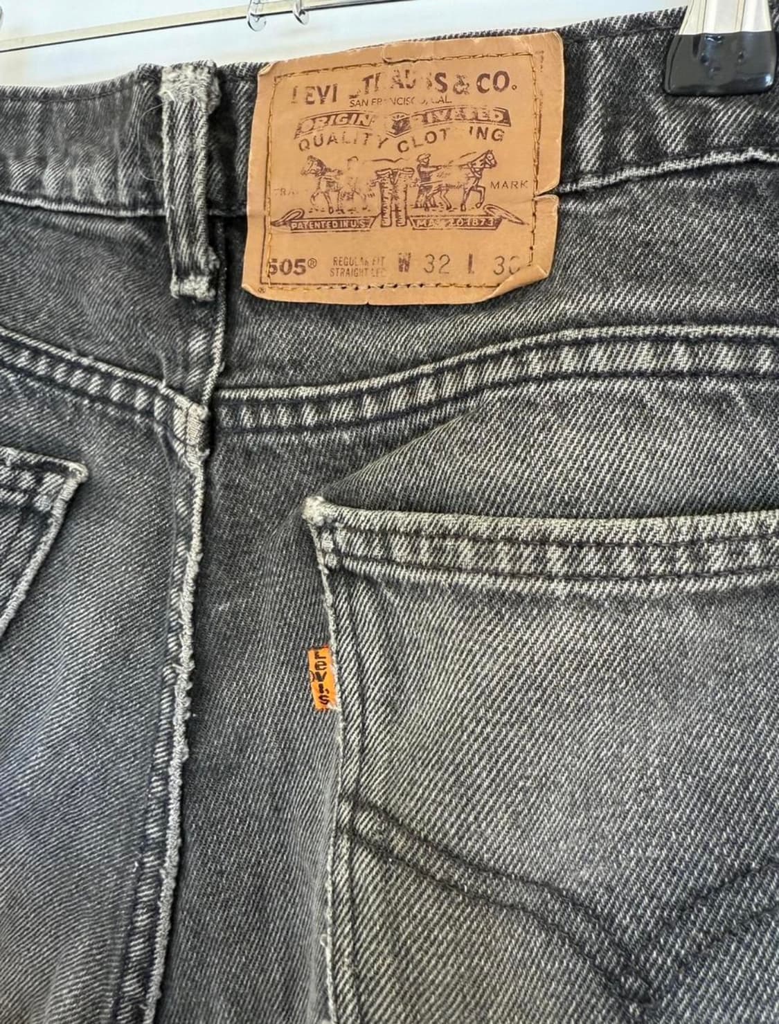[빈티지]Levi’s505오렌지탭 USA 블랙 데님 w32 L30 상품이미지5