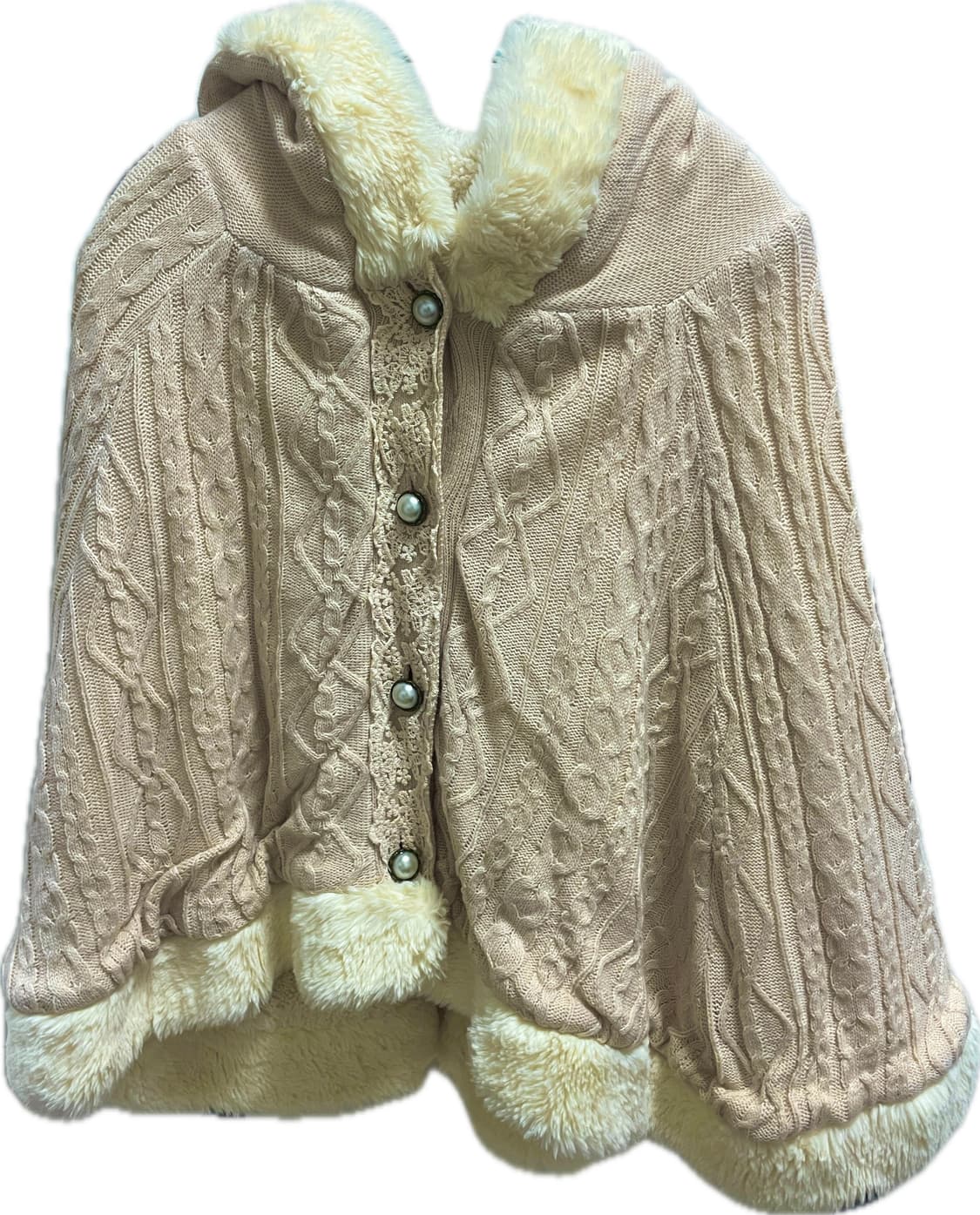 엑시즈팜 히메깔 후드 니트 케이프 상품이미지1