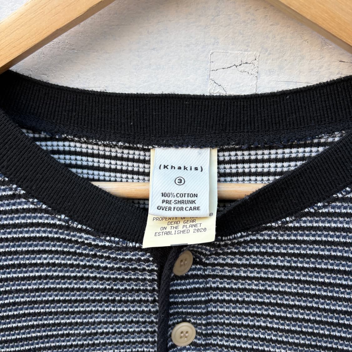 Khakis 카키스 와플 헨리넥 롱슬리브 티셔츠 상품이미지4