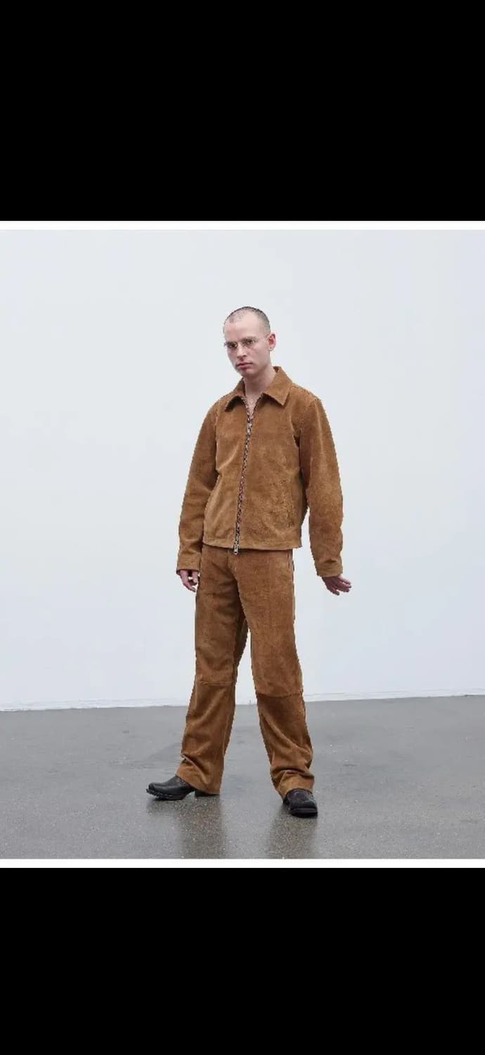 선 플라워 브라운 스웨이드 집업자켓 XL 상품이미지4