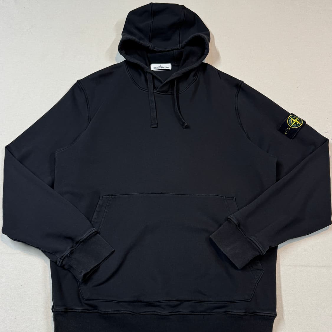 XXL) 스톤아일랜드 와펜 블랙 스웨트 후드티 상품이미지2
