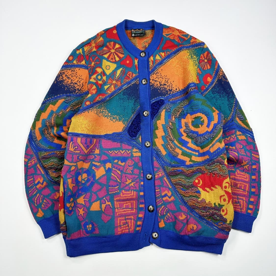 VTG 빈티지 노르딕 케이블 니트 가디건 (M) 상품이미지2