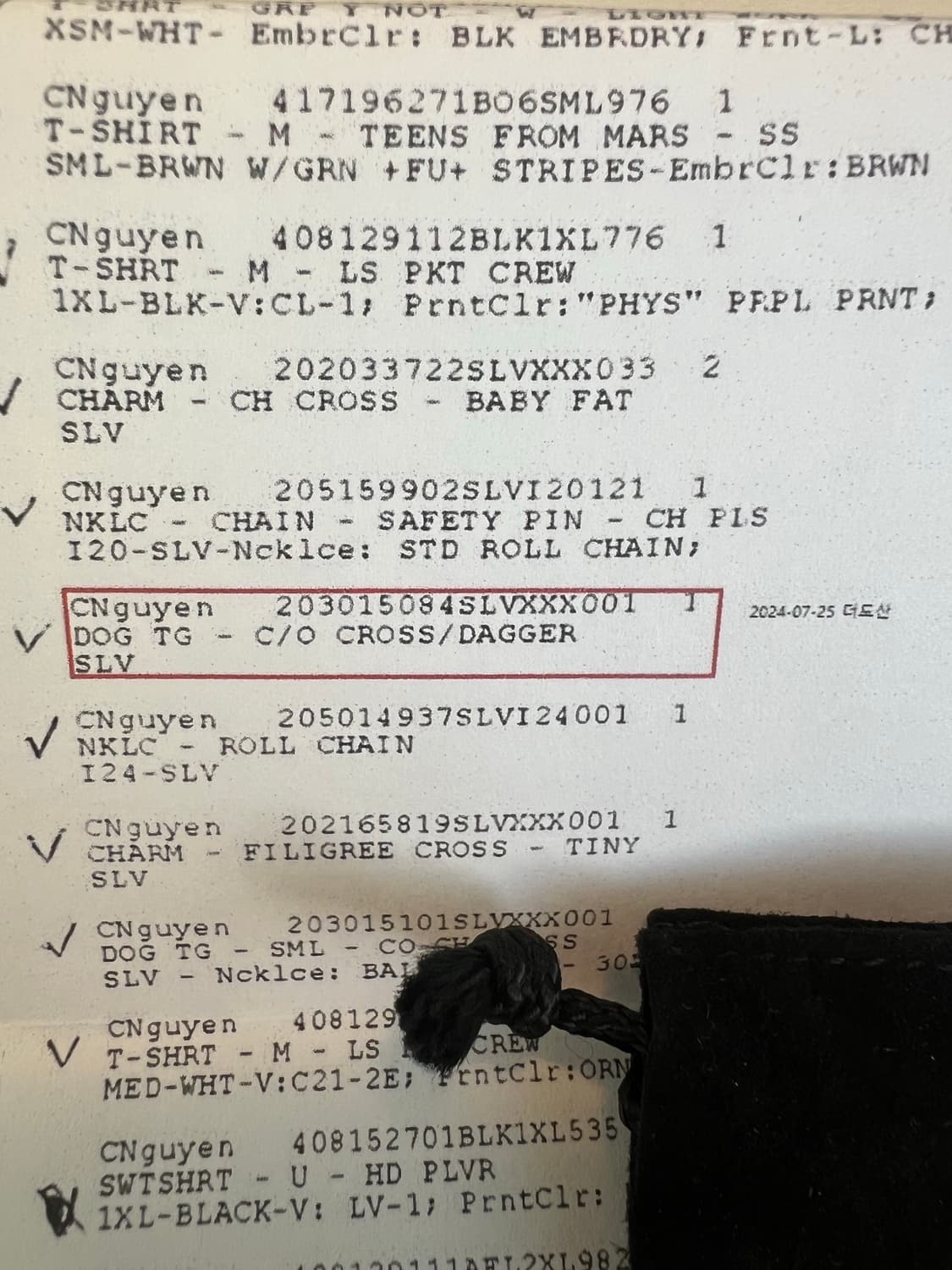 크롬하츠 크로스 대거 도그택 상품이미지7