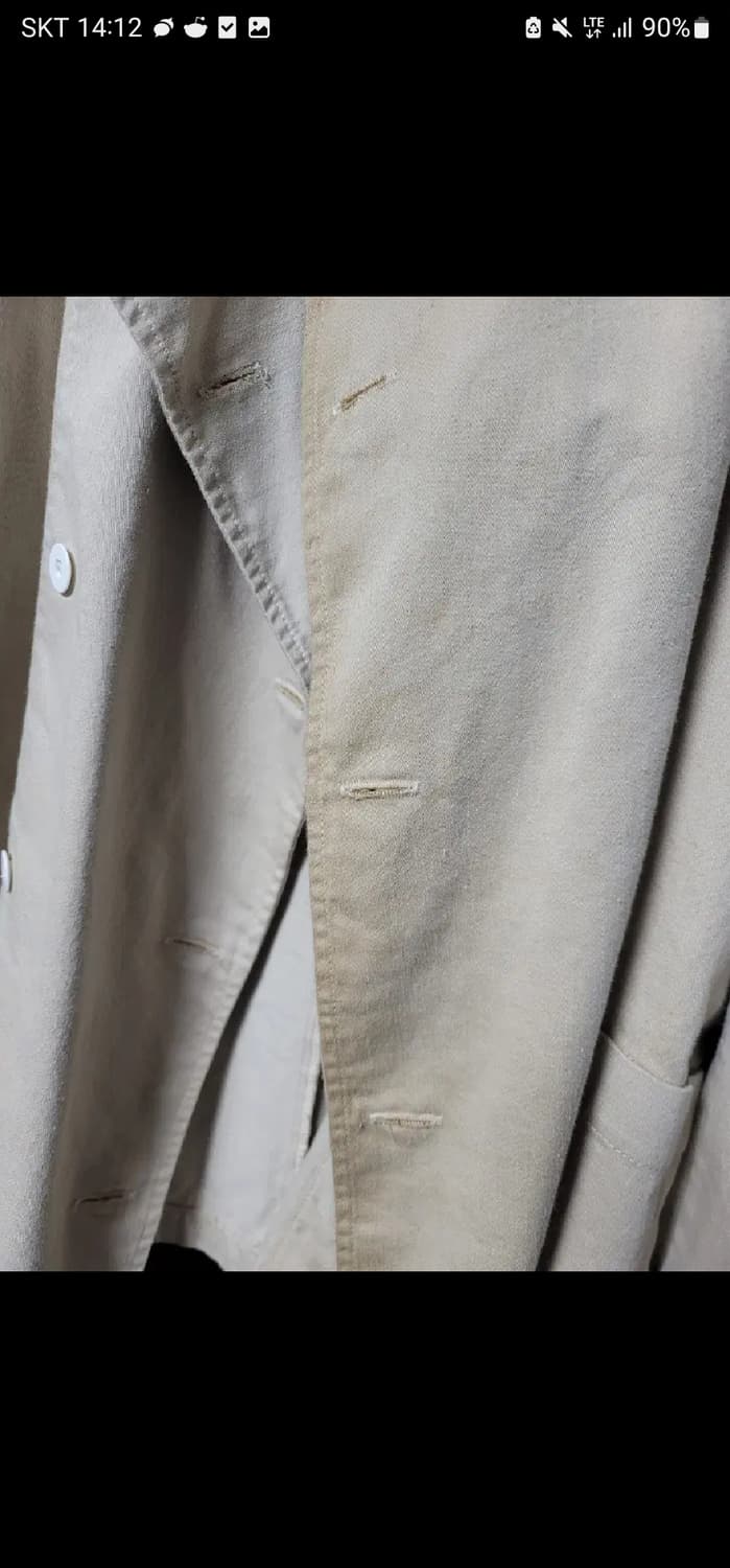 [착샷] 90년대 빈티지 스웨덴군 몰스킨 더블브레스티드 셰프자켓 쿡자켓 상품이미지3