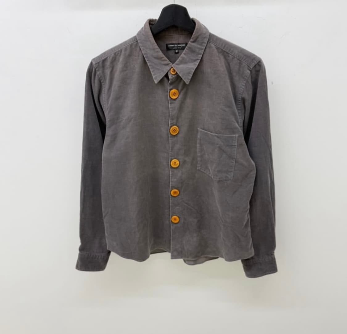 00s 꼼데가르송 옴므플러스 빅 버튼 코듀로이 셔츠 상품이미지1