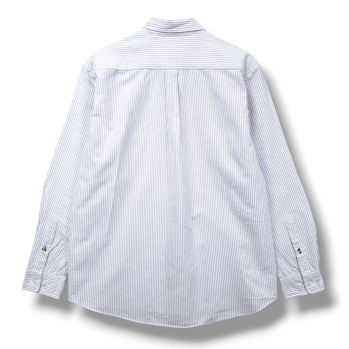 [100] 헤지스 핑크&화이트 스트라이프 버튼다운 코튼 긴팔셔츠 상품이미지2