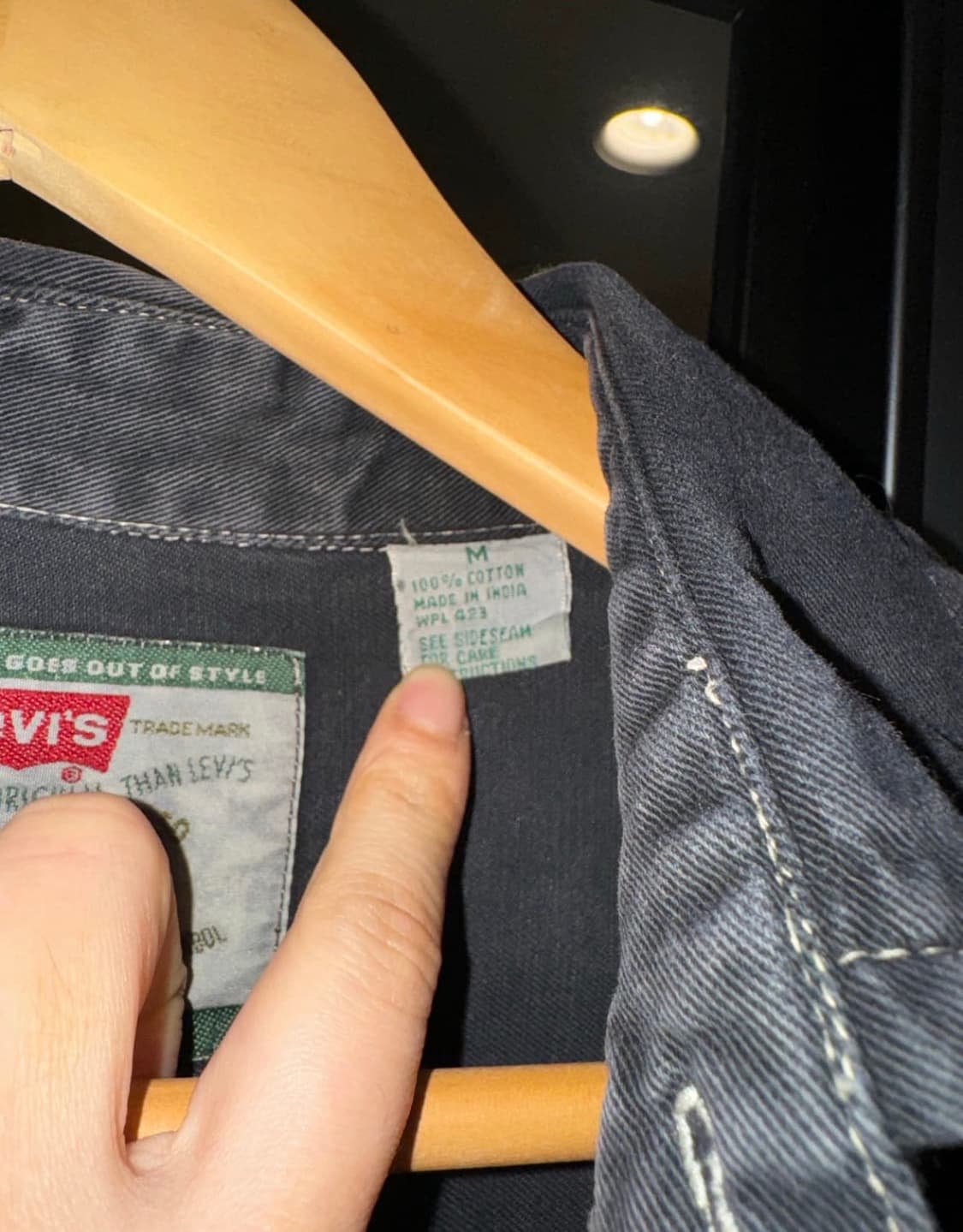 리바이스 빈티지 코튼 블랙 셔츠 상품이미지3