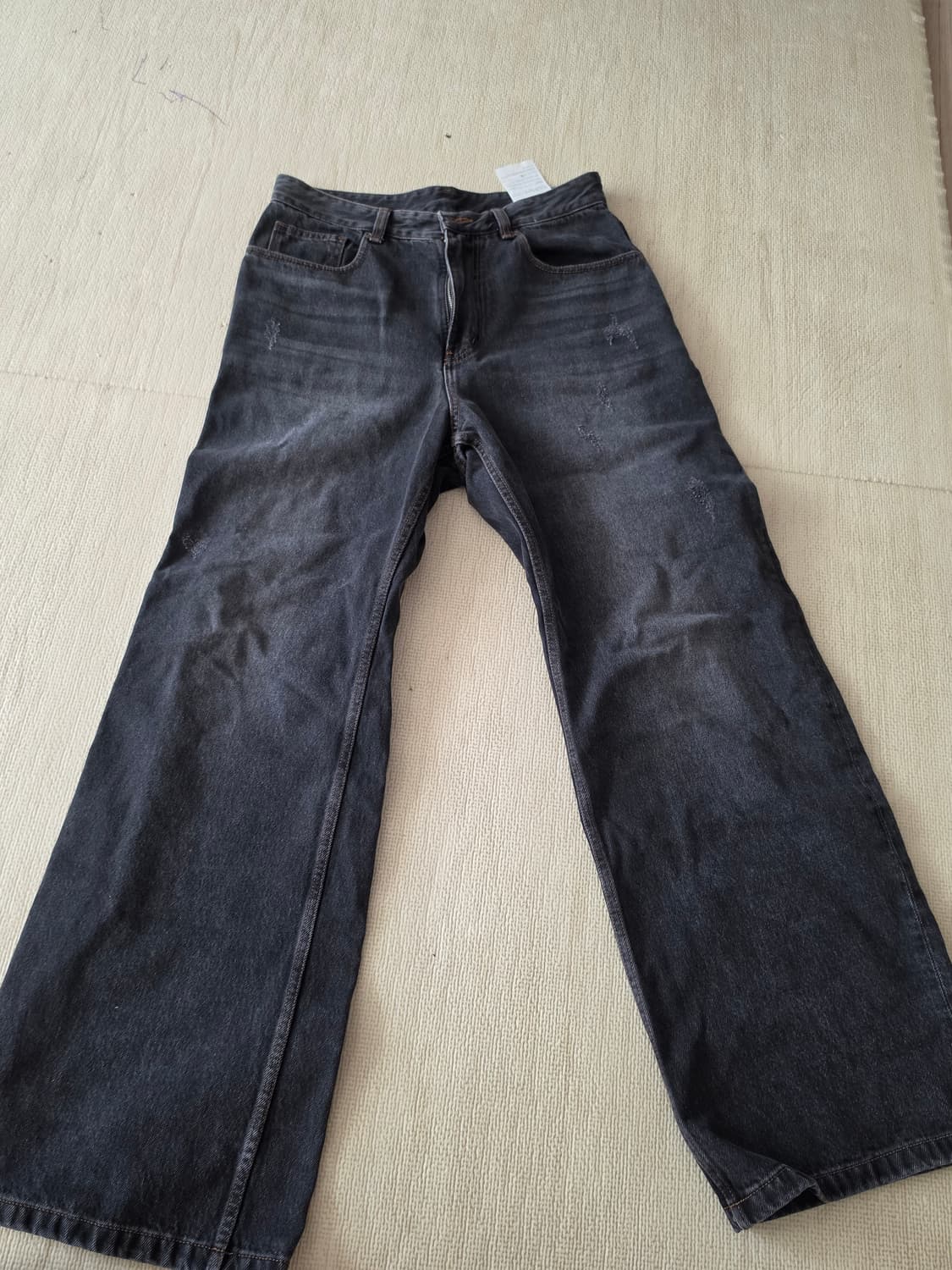 벨리에 와이드 데님 흑청제품 판매합니다.s사이즈 상품이미지1