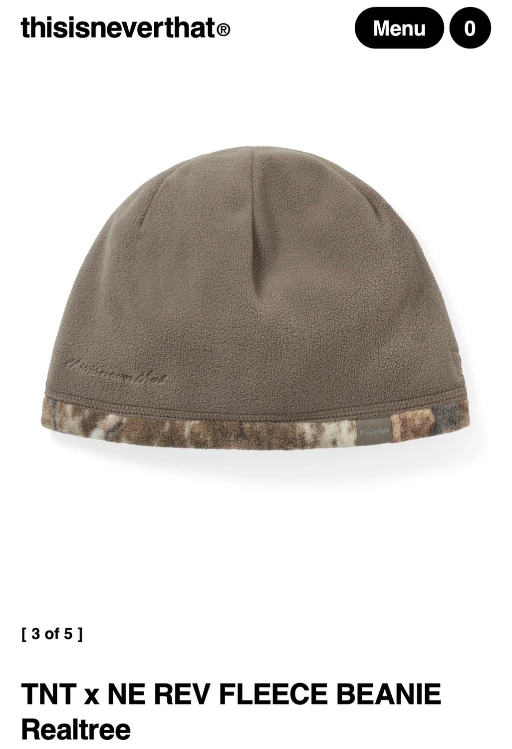 디스이즈네버댓) 뉴에라 리버시블 플리스 비니 리얼트리 상품이미지3