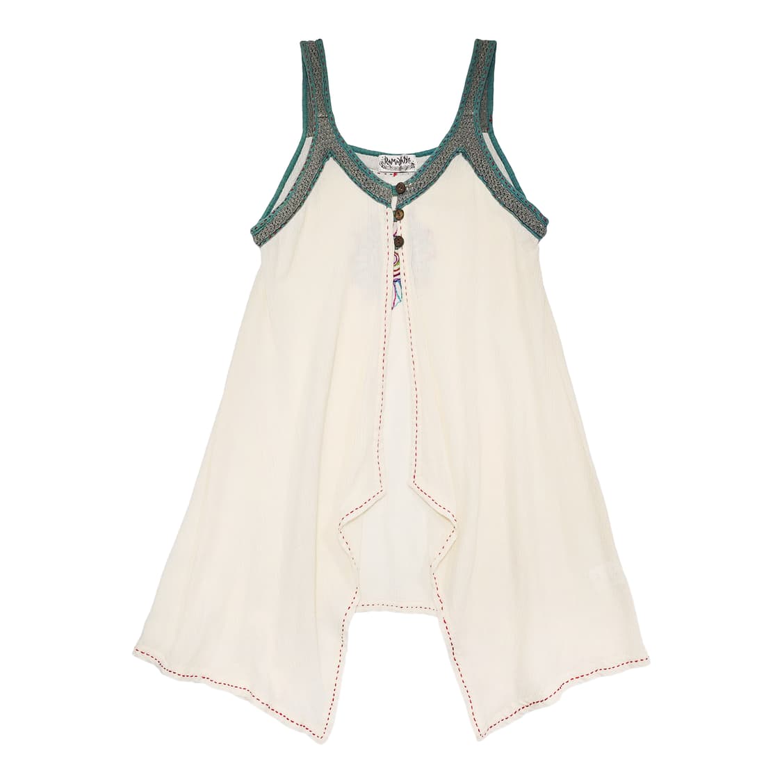 리버시블 에스닉 자수 언발 슬리브리스 탑 상품이미지2