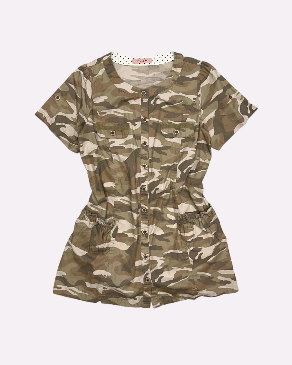 camo pocekt belted dress 상품이미지1