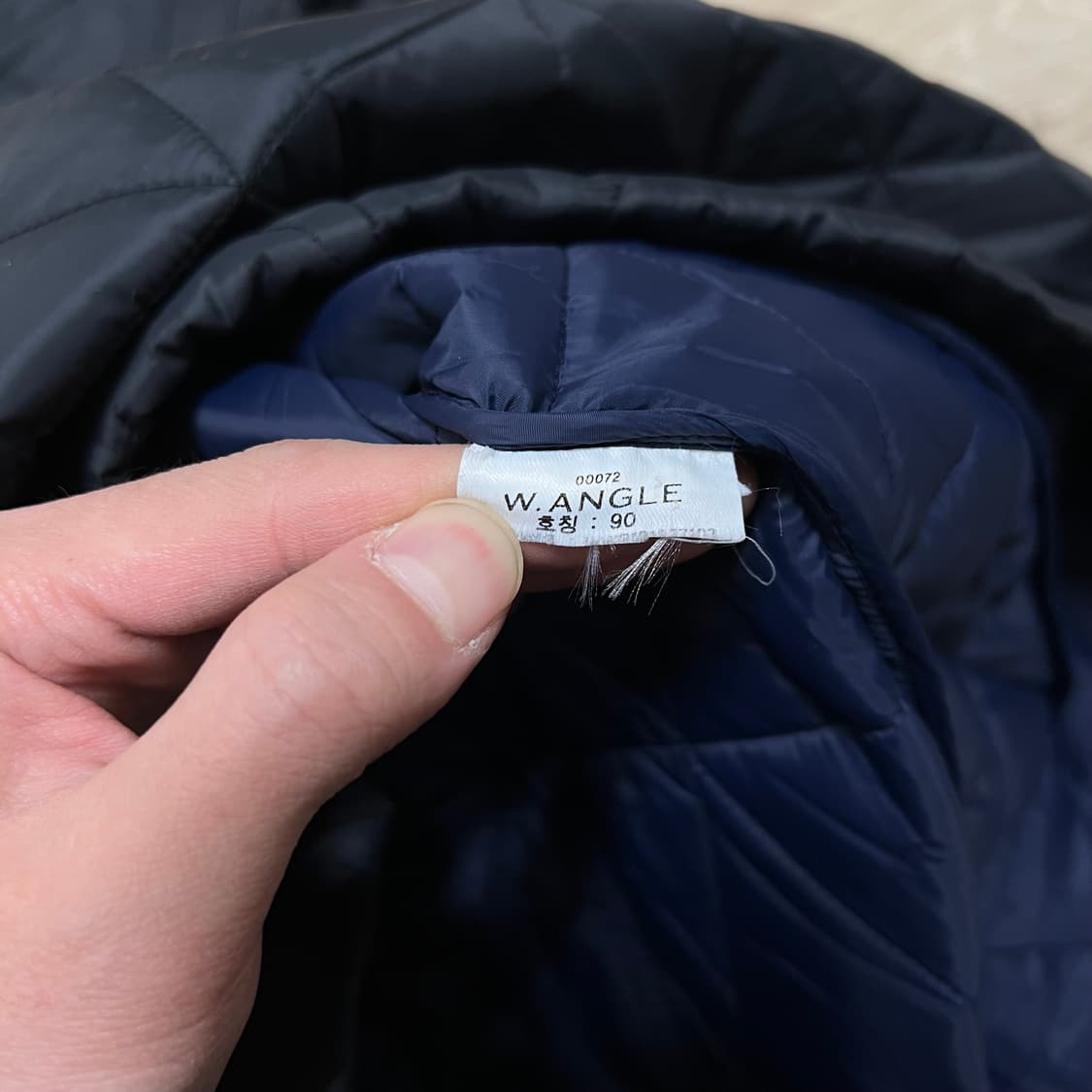 와이드앵글 여성 골프웨어 퀼팅 경량 롱패딩 점퍼 [네이비] S/90 상품이미지5