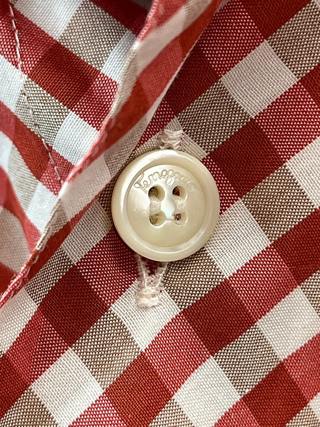 95) 페레가모 간치니 깅엄체크셔츠  상품이미지6