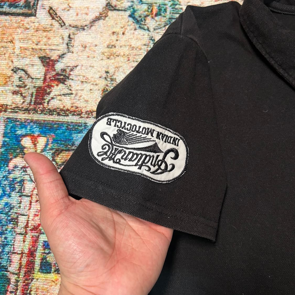 [L] 인디언 모터사이클 카라 반팔 상품이미지4