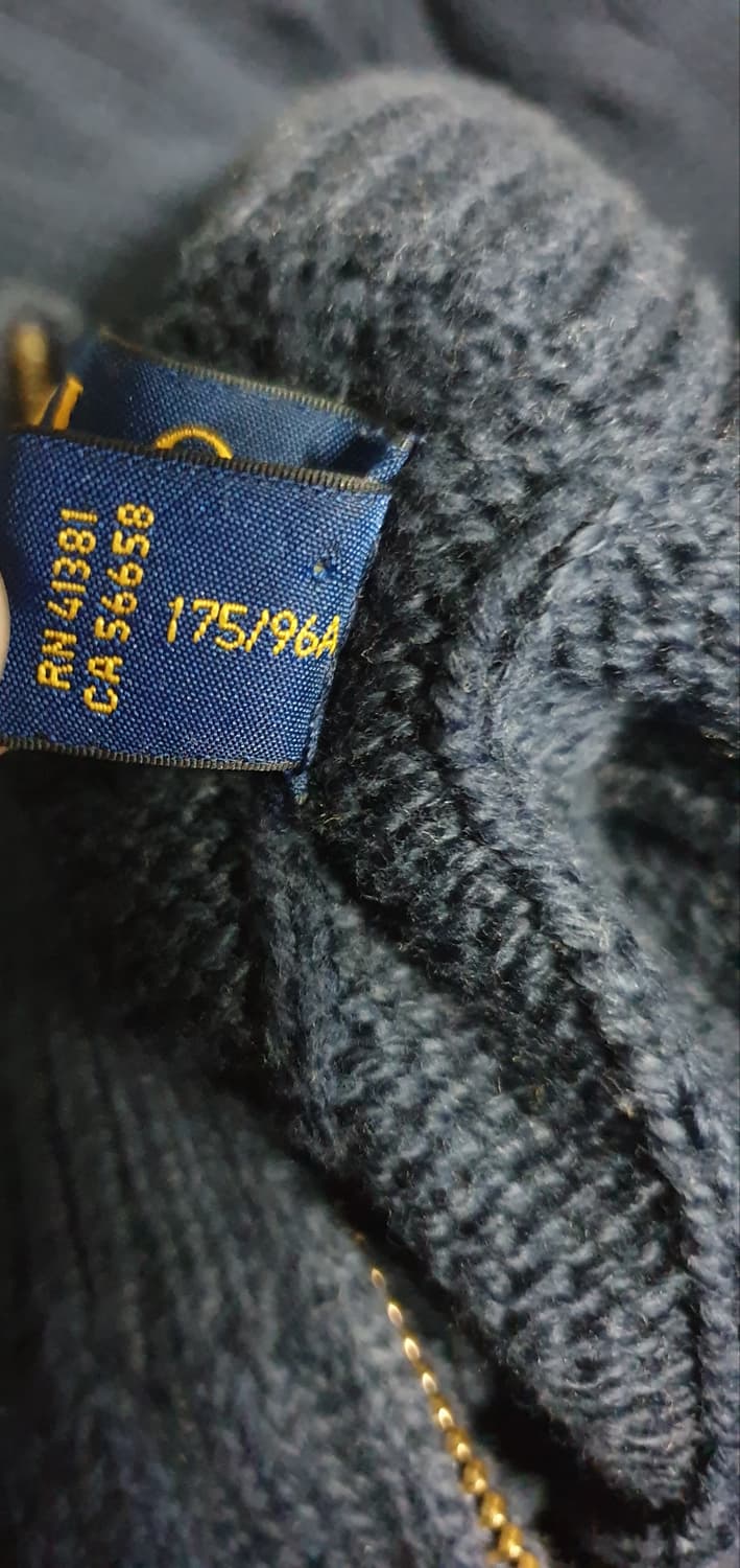 폴로랄프로렌 반집업 케이블 니트 스웨터 네이비 (L) 상품이미지5