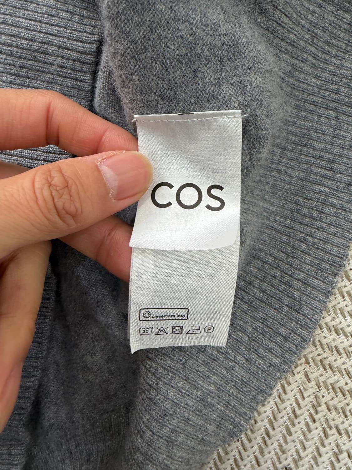 정품) COS 코스 남성 엘보 패치 캐시미어100 니트 XL 상품이미지7