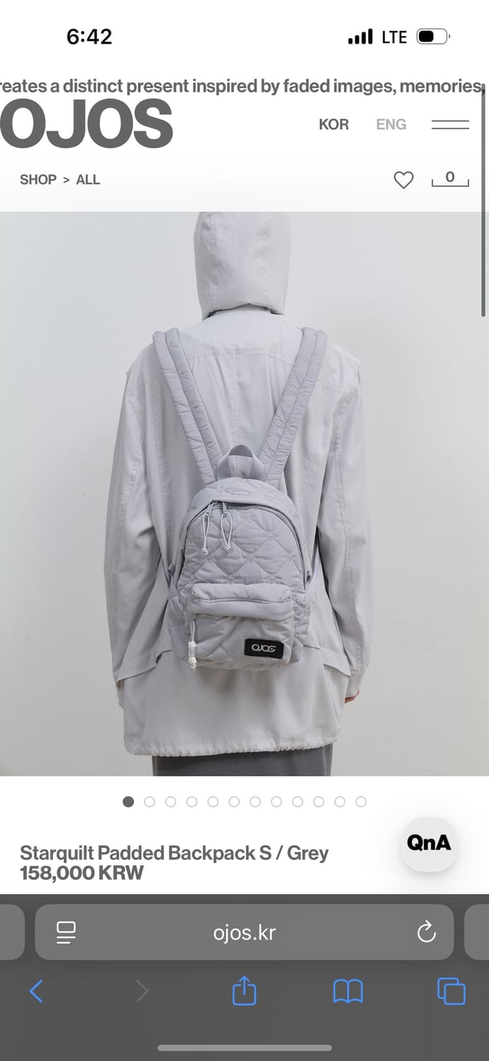 오호스 가방 ojos Starquilt Padded Backpack s  상품이미지4
