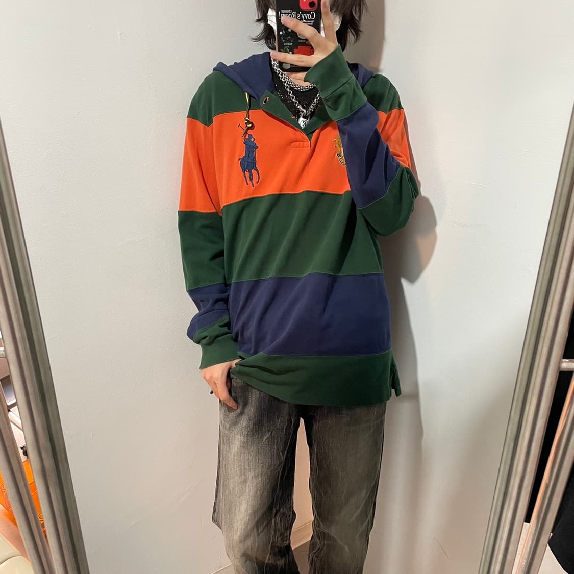 폴로 랄프로렌 럭비 스트라이프 후드티 상품이미지1