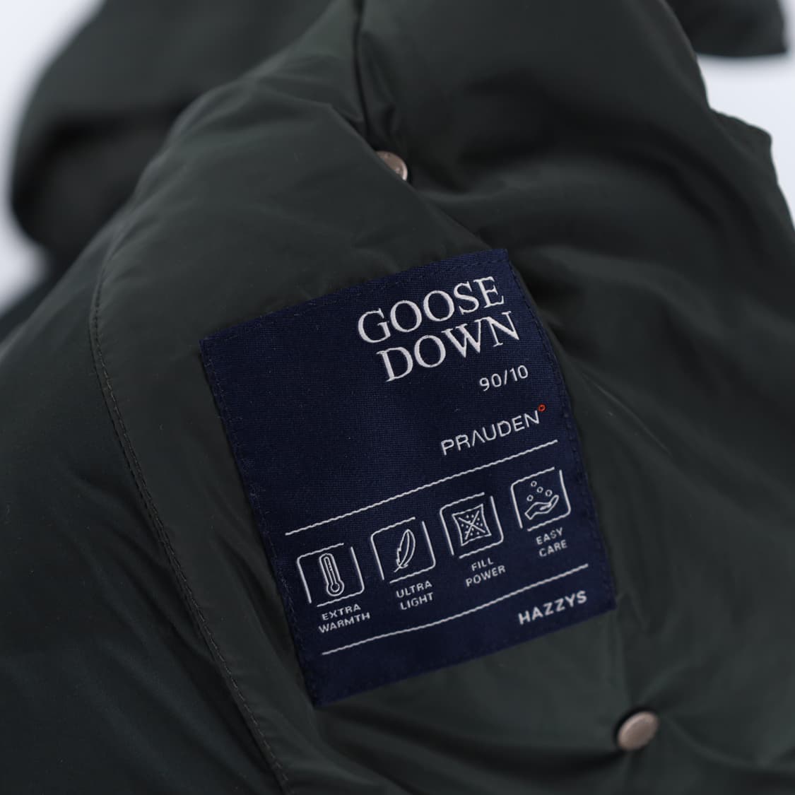 [90-165] 헤지스 그린 스트랩 구스다운 롱 패딩 점퍼 N6871 상품이미지7