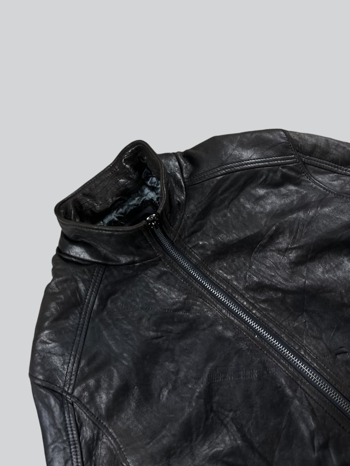 Mark NY 하이넥 집업 양가죽 자켓  상품이미지2