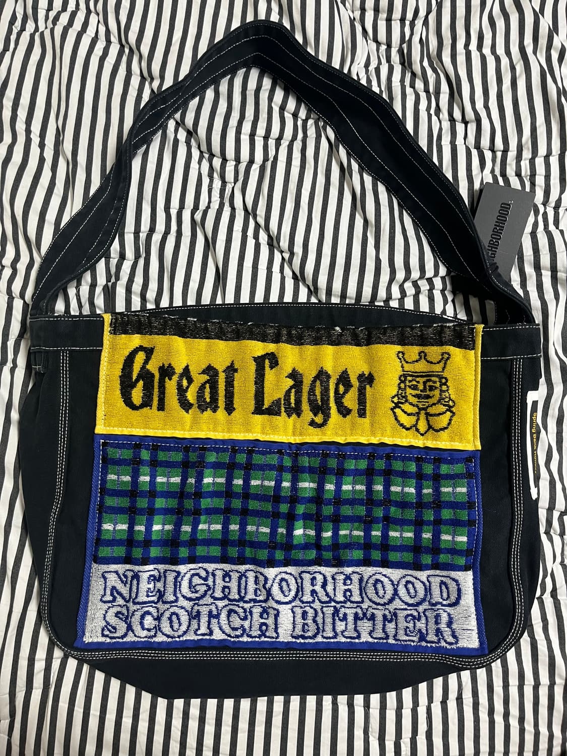 (새제품) NEIGHBORHOOD 네이버후드 뉴스페이퍼 백 블랙  상품이미지1