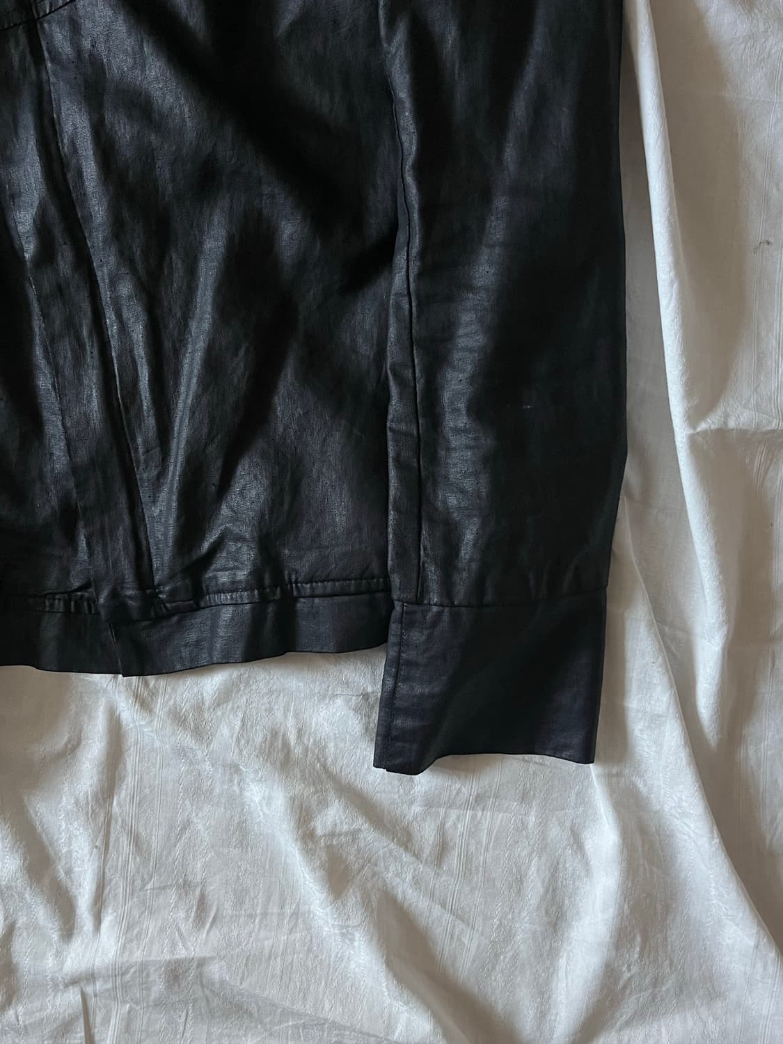 Asymmetrical High-Neck Coated Jacket 상품이미지3