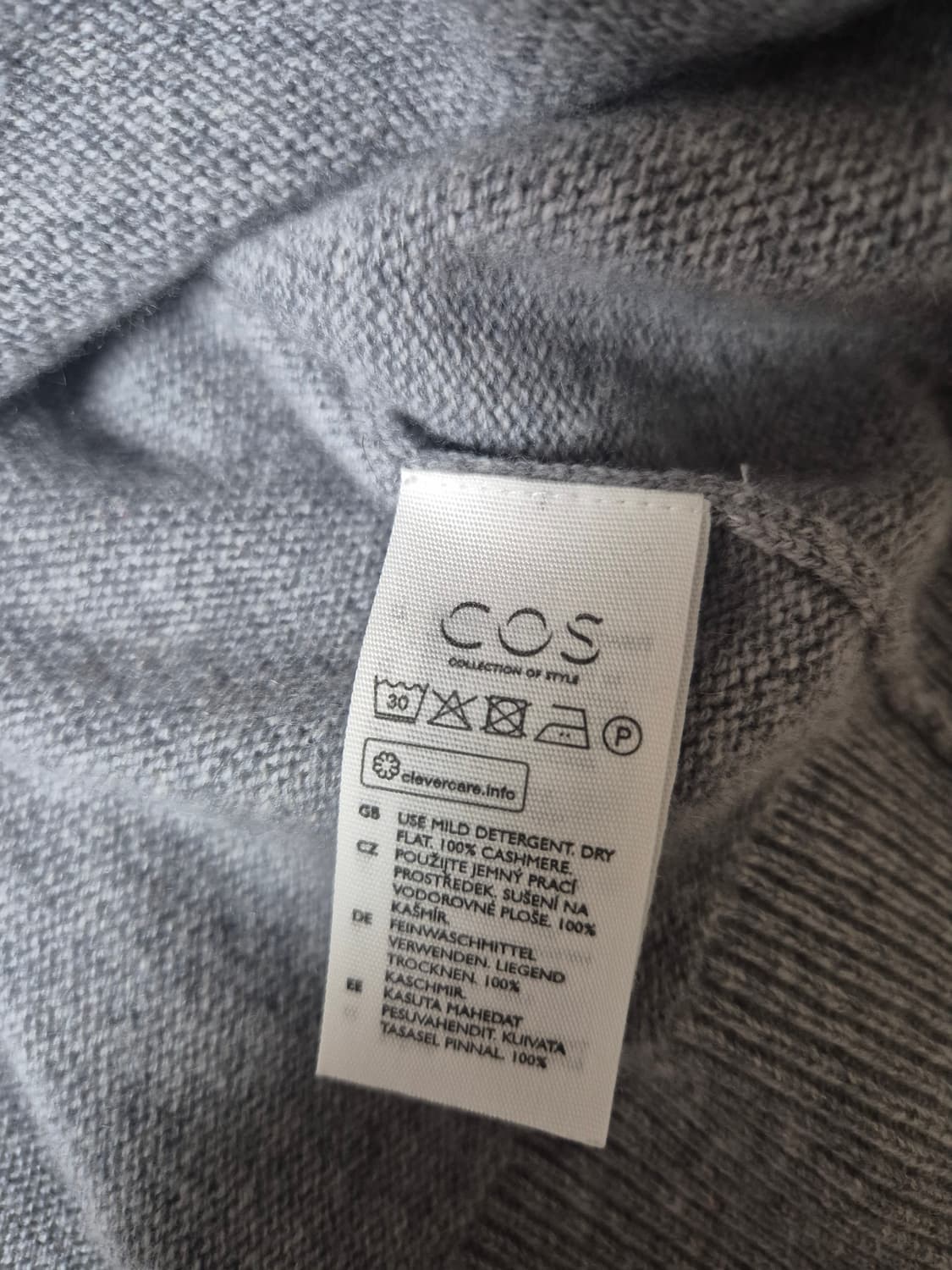 코스(cos) 캐시미어 100% 니트 그레이 L사이즈 상품이미지4