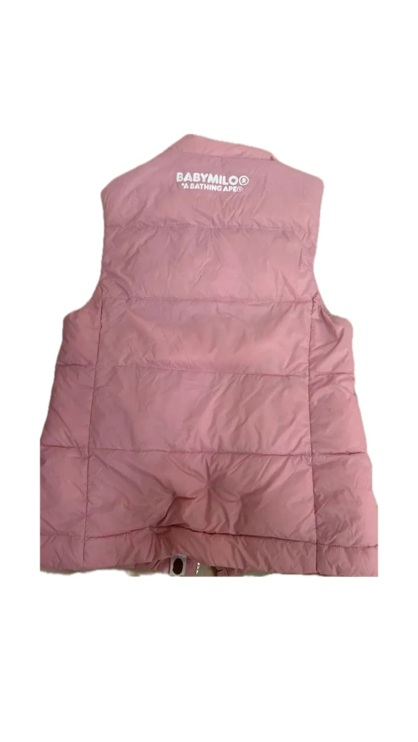 베이프 베이비마일로 조끼패딩 핑크 상품이미지2