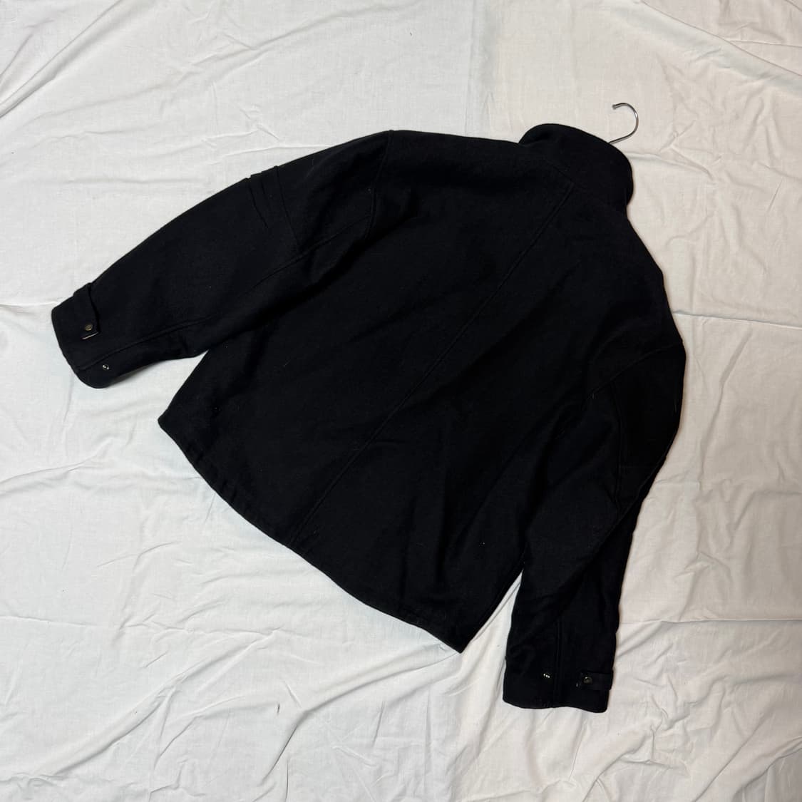 [쿠어] 울 스탠카라 집업 블루종 자켓 (블랙/S) 상품이미지2