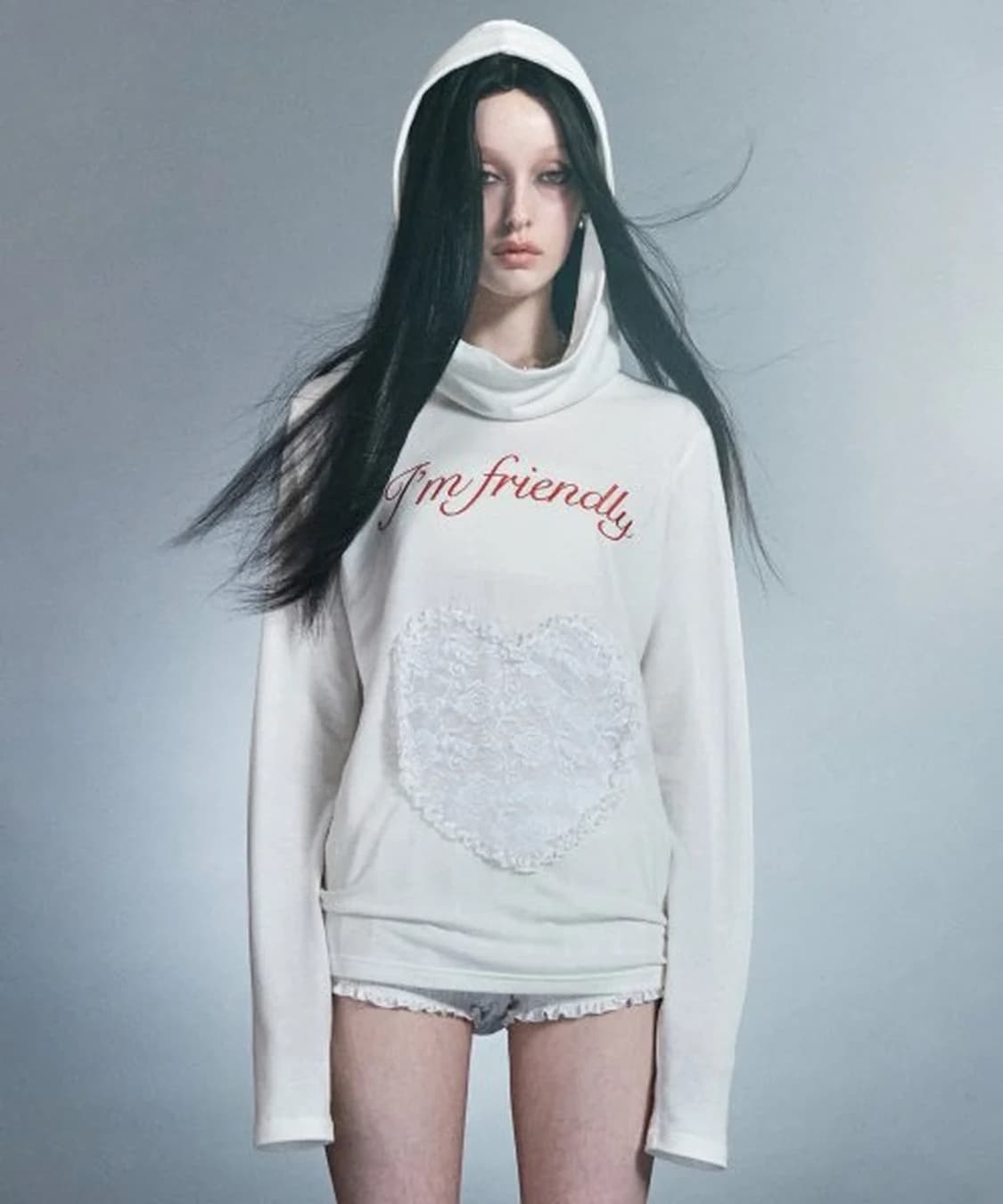 [제니 착용] 스컬프터 Casper Heart Hoodie 상품이미지3