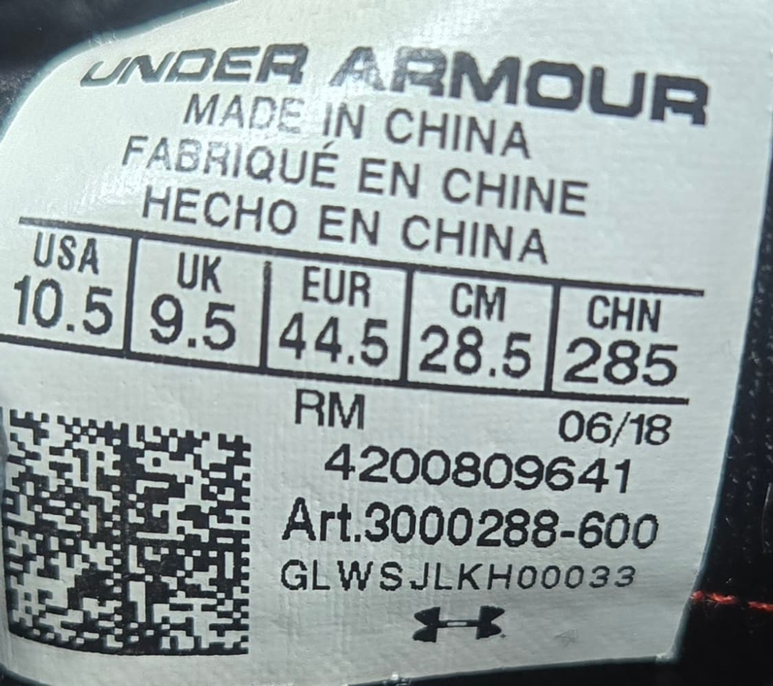 언더아머 285mm-  차지드 스피드폼 인테이크2 비비드레드 런닝화  상품이미지7