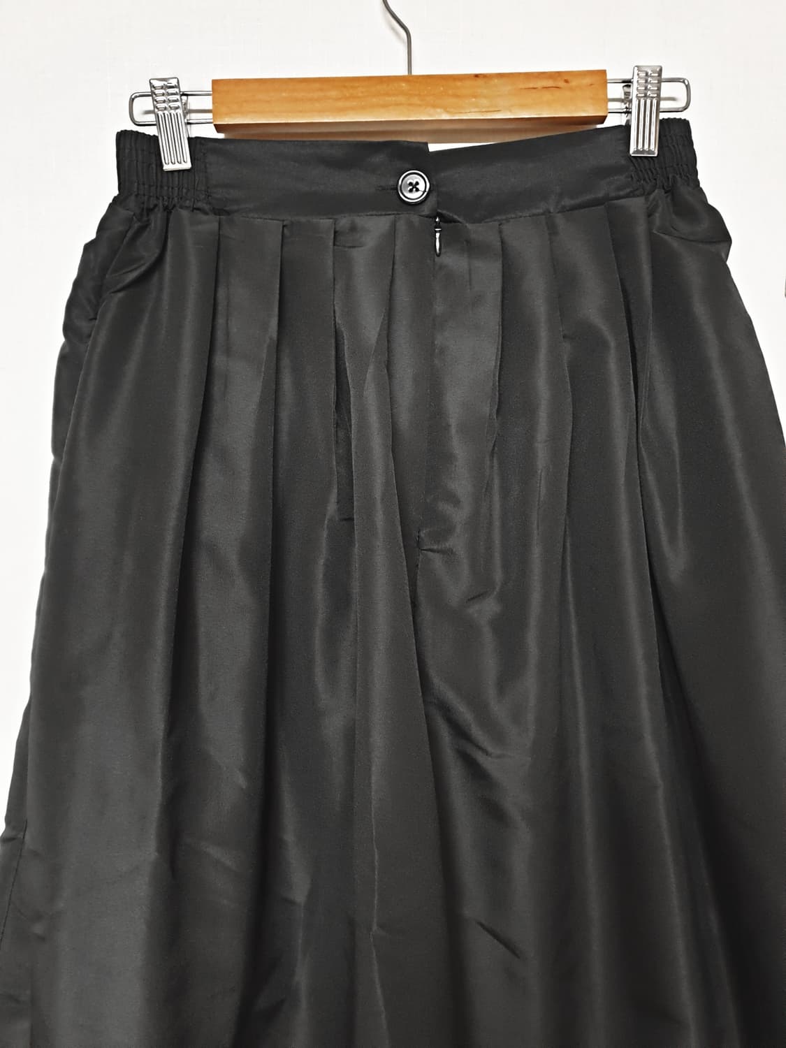 뒷밴딩 롱스커트 55 블랙  상품이미지3